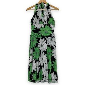 MY Michelle Bold Floral Halter Dress L Large‎